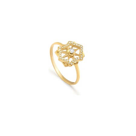 Bague Maria Battaglia Terra Rosula en or jaune et diamants