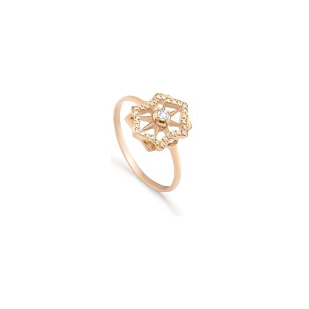 Bague Maria Battaglia Terra Rosula en or rose et diamants