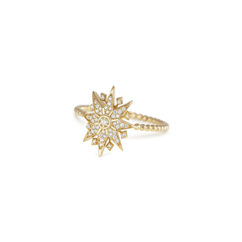 Maria Battaglia Universu Diana ring, yellow gold and diamonds