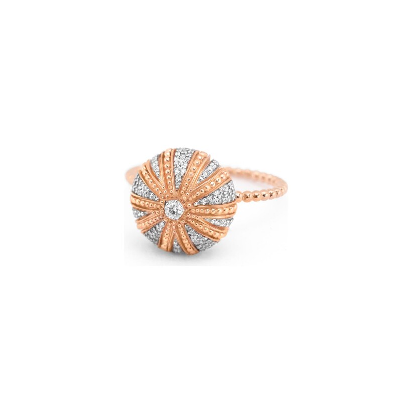 Bague Maria Battaglia Acqua oursin MM en or rose et diamants