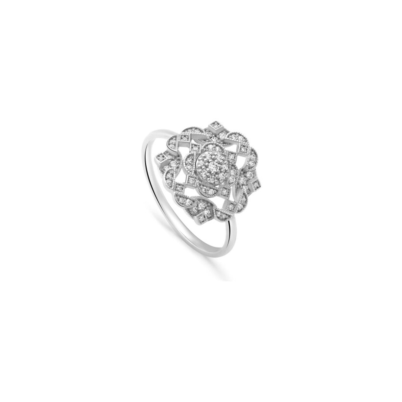 Maria Battaglia Fiama Tallia ring, white gold and diamonds