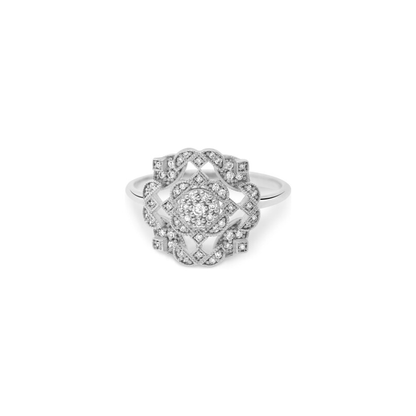 Bague Maria Battaglia Fiama Tallia en or blanc et diamants