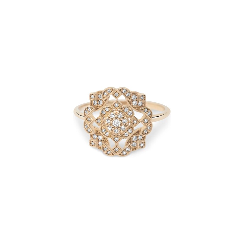 Maria Battaglia Fiama Tallia ring, rose gold and diamonds