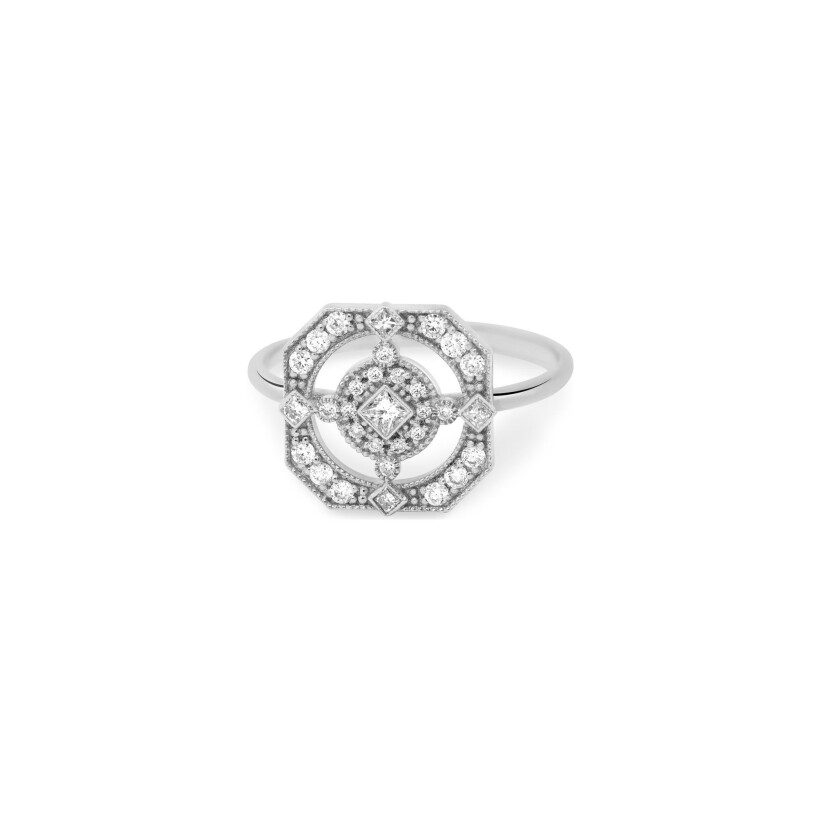 Maria Battaglia Fiama Aglaea ring, white gold and diamonds