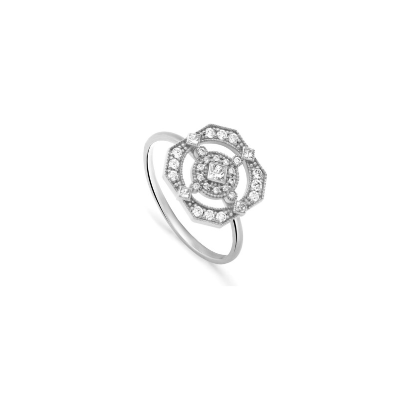 Bague Maria Battaglia Fiama Aglaea en or blanc et diamants