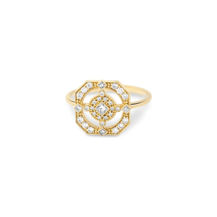 Bague Maria Battaglia Fiama Aglaea en or jaune et diamants