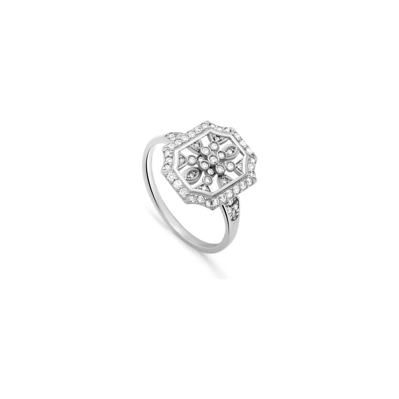 Bague Maria Battaglia Fiama Eufrosia en or blanc et diamants