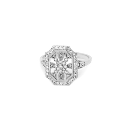 Bague Maria Battaglia Fiama Eufrosia en or blanc et diamants