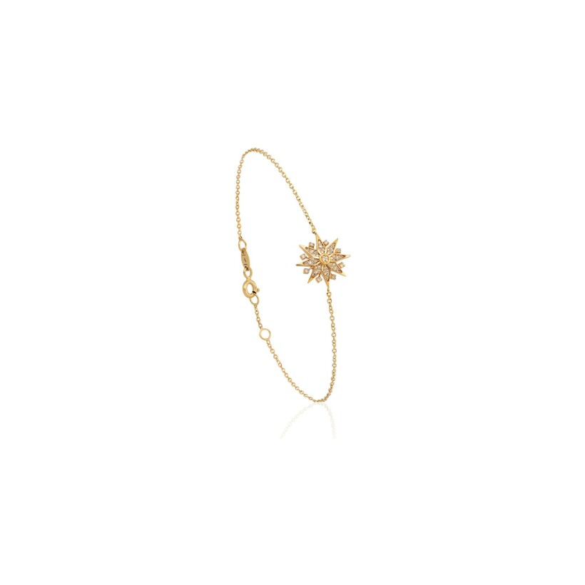 Maria Battaglia Universu Diana bracelet, yellow gold and diamonds