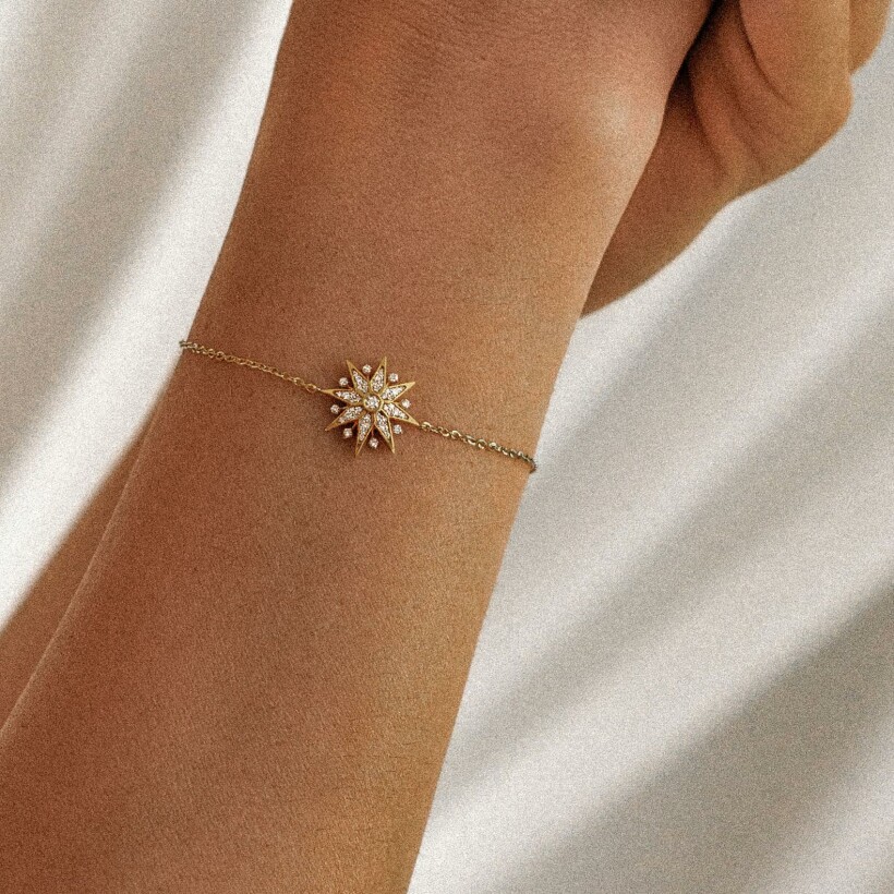 Maria Battaglia Universu Diana bracelet, yellow gold and diamonds