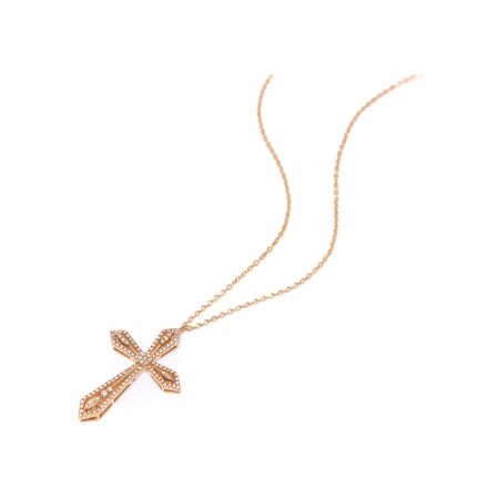 Maria Battaglia Universu Anghjula necklace, rose gold and diamonds