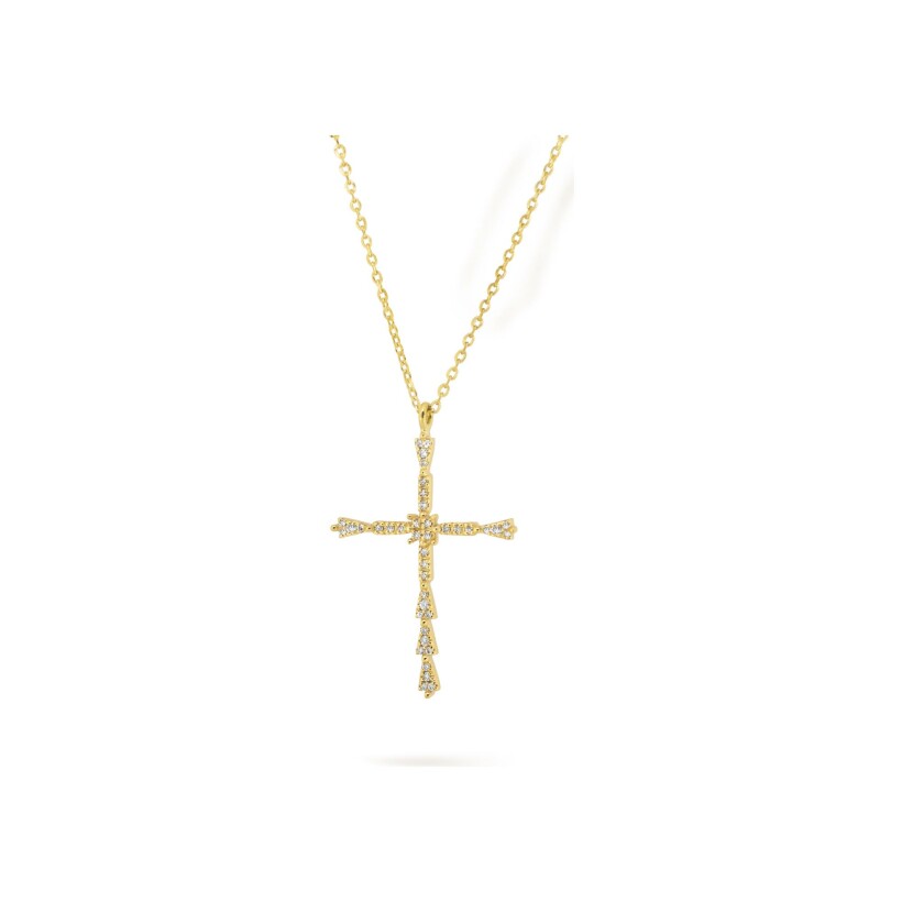 Maria Battaglia Universu Niculina necklace, yellow gold and diamonds