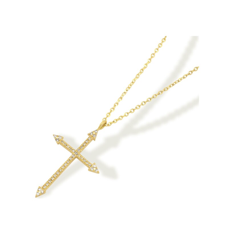 Maria Battaglia Universu Battista necklace, yellow gold and diamonds