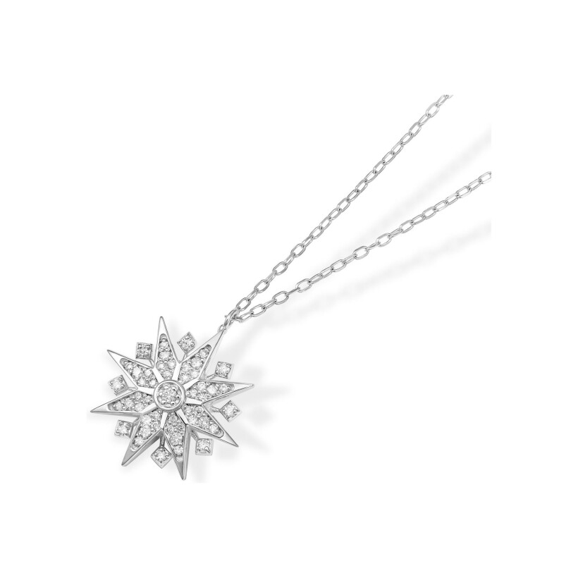 Maria Battaglia Universu Diana necklace, white gold and diamonds