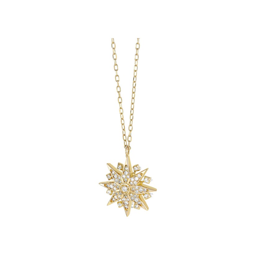 Maria Battaglia Universu Diana necklace, yellow gold and diamonds