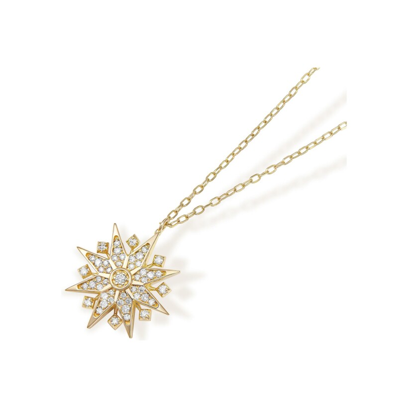 Maria Battaglia Universu Diana necklace, yellow gold and diamonds