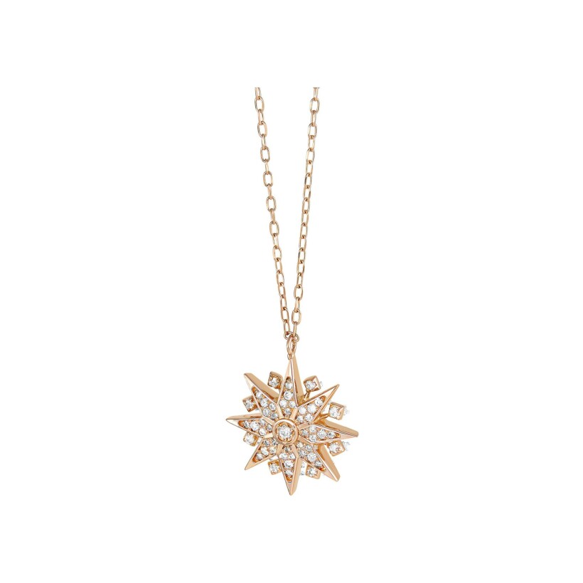 Maria Battaglia Universu Diana necklace, rose gold and diamonds