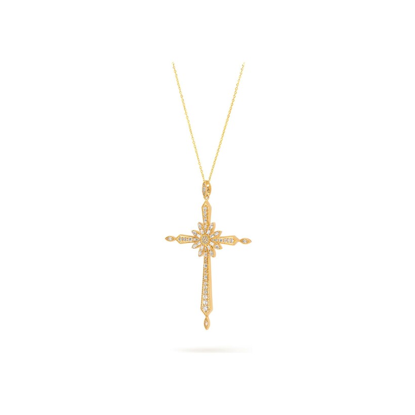 Maria Battaglia Universu Maria necklace, yellow gold and diamonds