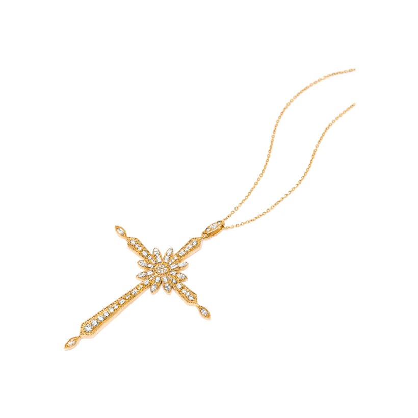 Maria Battaglia Universu Maria necklace, yellow gold and diamonds