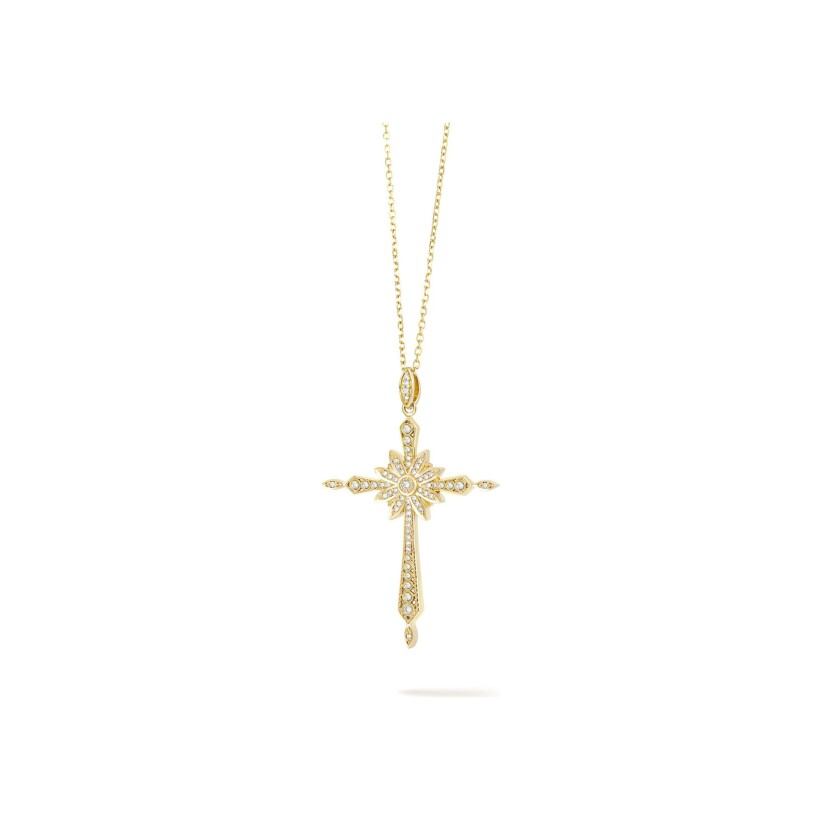 Maria Battaglia Universu Mariuccia necklace, yellow gold and diamonds