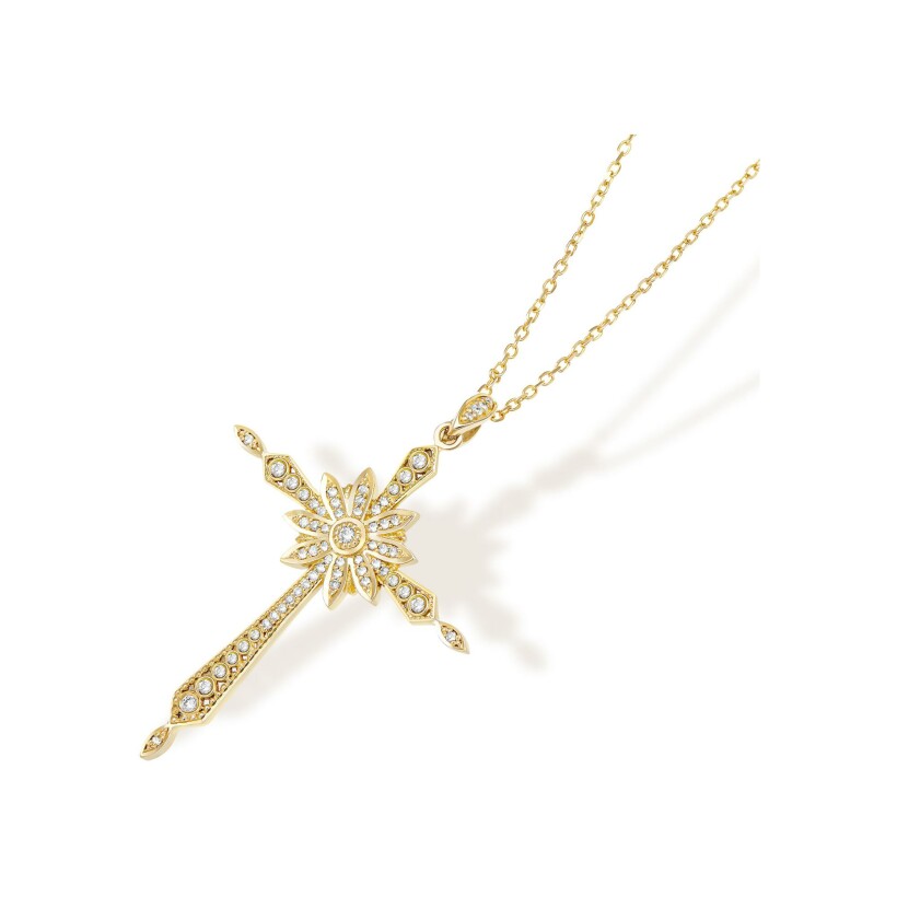 Maria Battaglia Universu Mariuccia necklace, yellow gold and diamonds