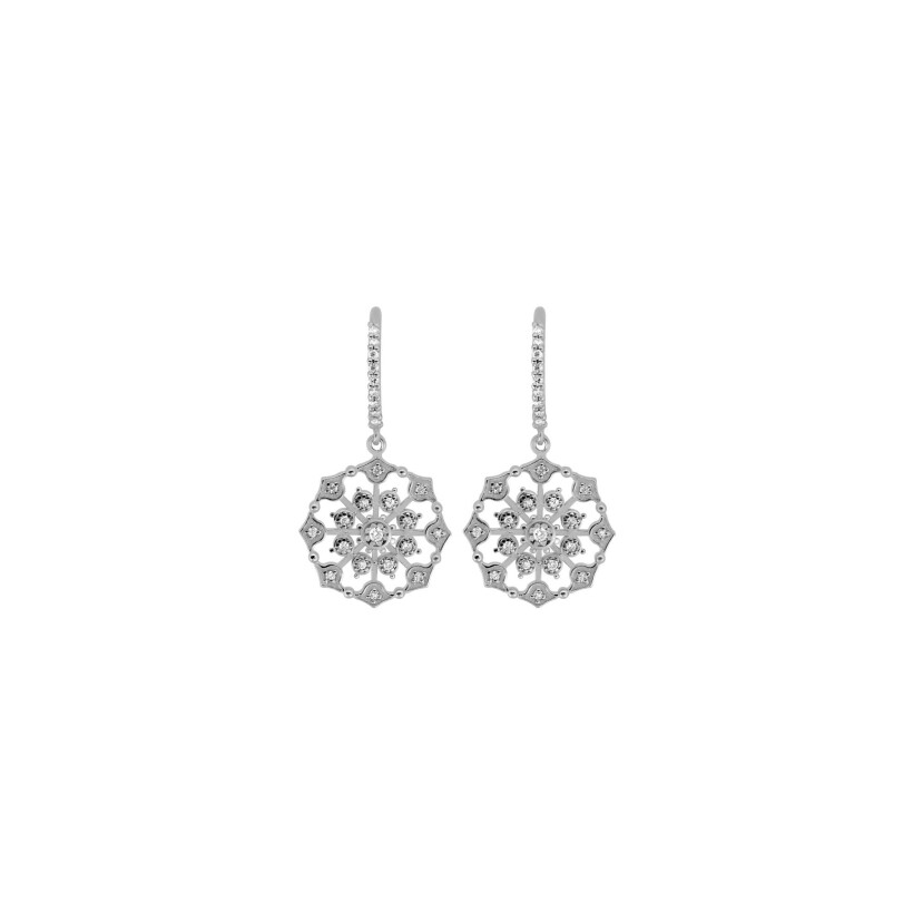 Boucles d'oreilles Maria Battaglia Terra Muredda en or blanc et diamants