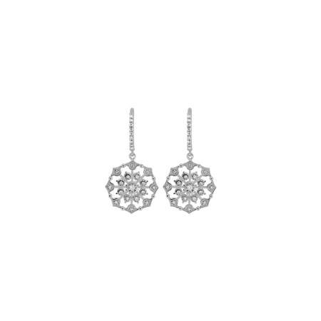 Boucles d'oreilles Maria Battaglia Terra Muredda en or blanc et diamants