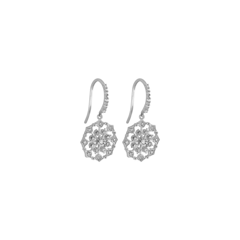 Maria Battaglia Terra Muredda earrings, white gold and diamonds