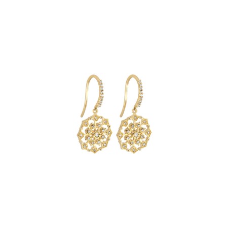 Boucles d'oreilles Maria Battaglia Terra Muredda en or jaune et diamants