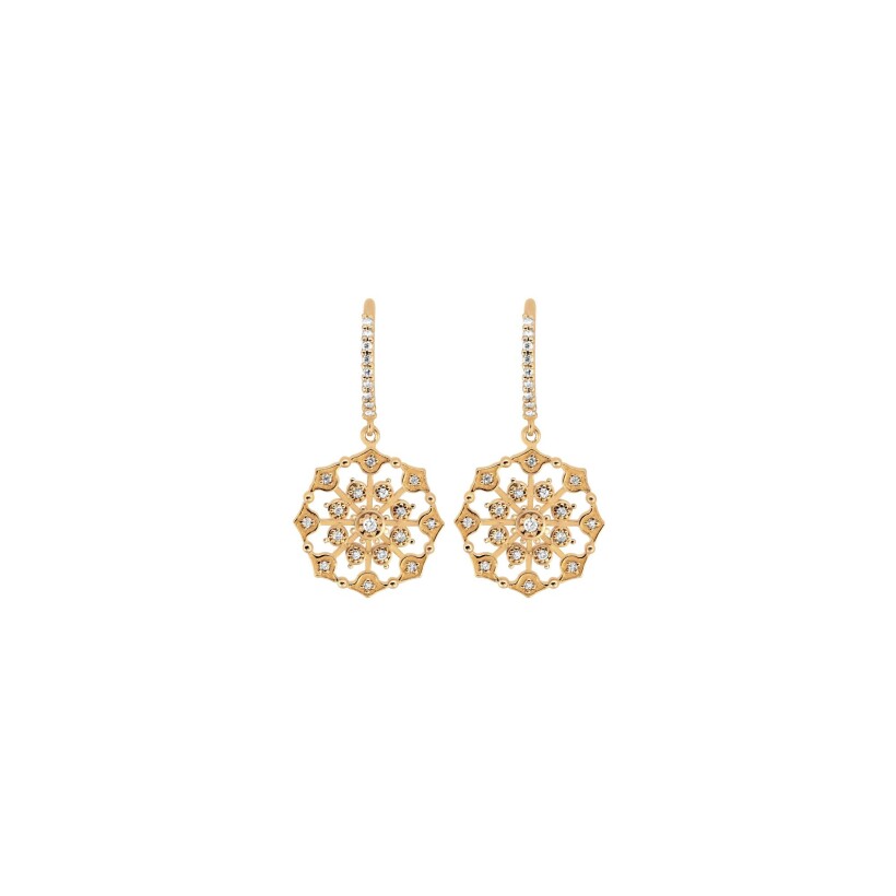 Boucles d'oreilles Maria Battaglia Terra Muredda en or rose et diamants