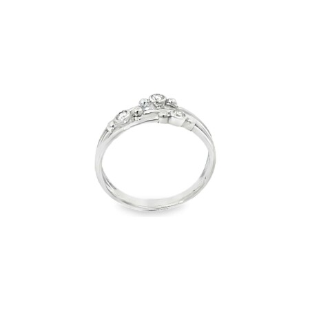 Bague en or blanc et diamants