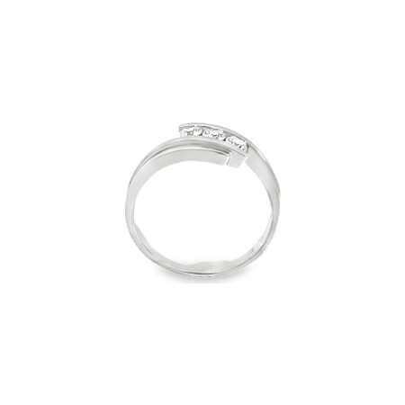 Bague en or blanc et diamants