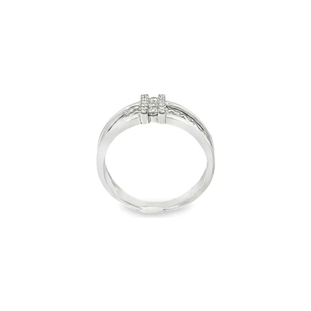 Bague en or blanc et diamants