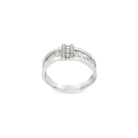 Bague en or blanc et diamants