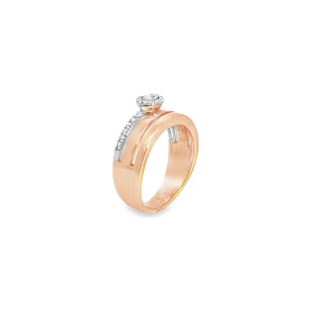 Bague en or blanc, or rose et diamants