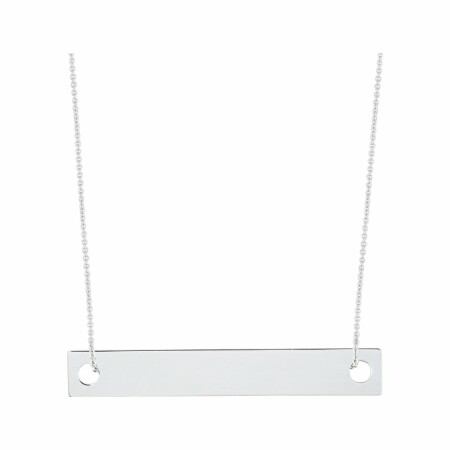 Collier Ginette NY BAGUETTES en or blanc