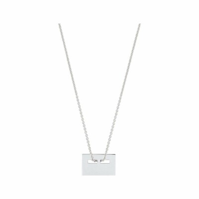 Ginette NY PLATES ketting, witgoud