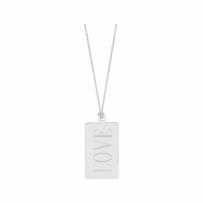 Ginette NY RECTANGLES necklace, white gold