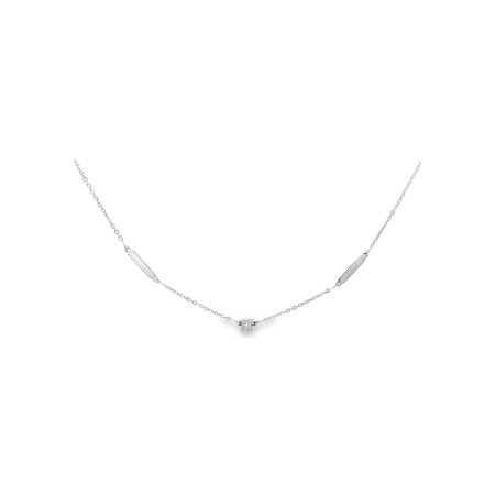 Collier en or blanc et diamant