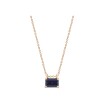 Collier Ginette NY Midnight en or rose et blue sand stone