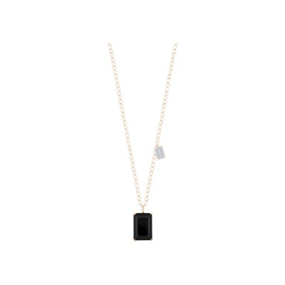 Collier Ginette NY Midnight en or rose, onyx et diamants