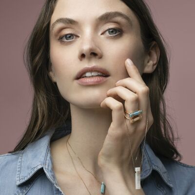 Pendentif Heavenly Meteor en or rose, diamants et nacre, GM