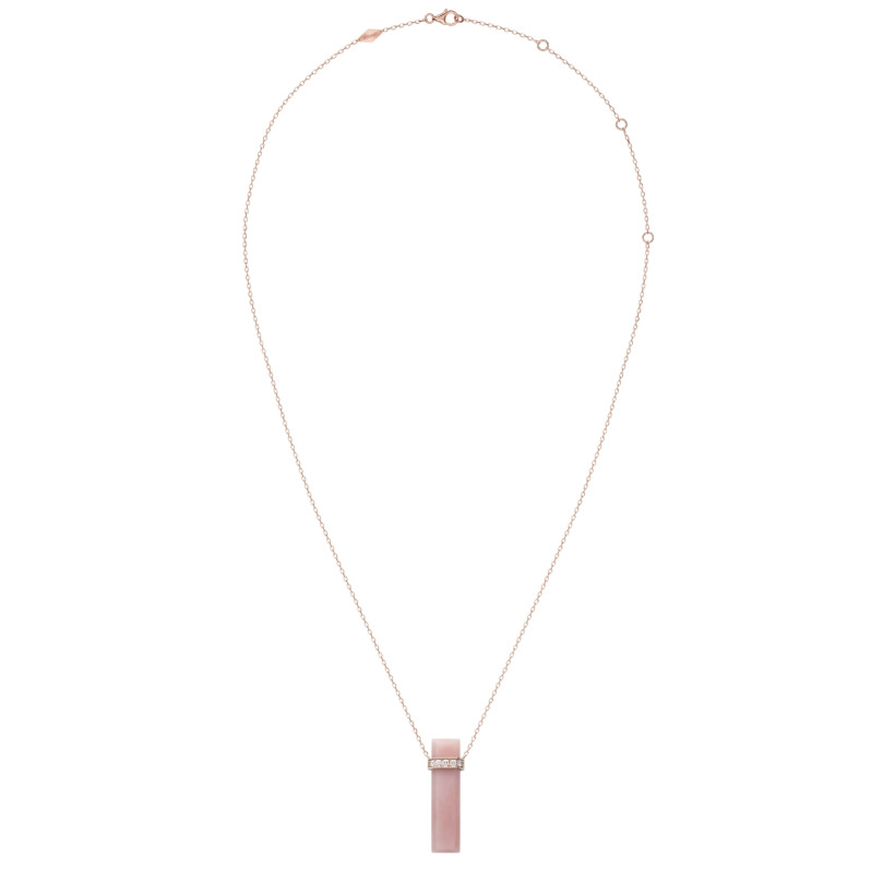 Heavenly Meteor pendant, pink gold and diamonds, large size 