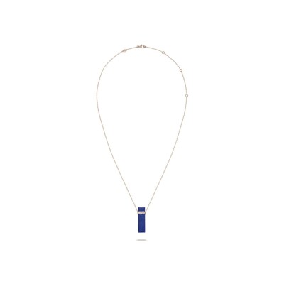 Pendant Necklace Heavenly Meteor in rose gold, diamonds and lapis lazuli, GM