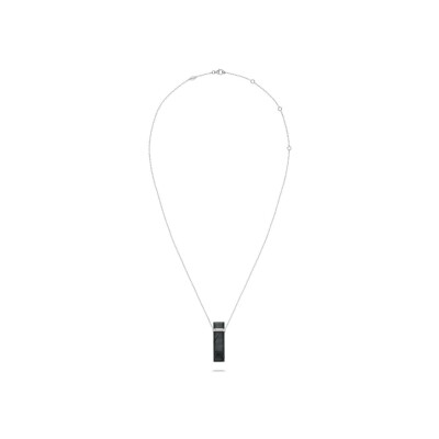 Pendant Necklace Heavenly Meteor in platinum and Picasso marble, GM