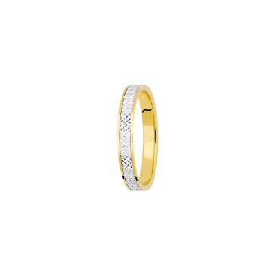 Alliance Jules & Louise en or jaune et platine, largeur 3mm