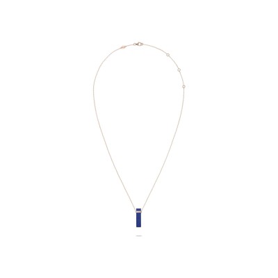 Pendant Necklace Heavenly Meteor in rose gold, diamonds and lapis lazuli, PM