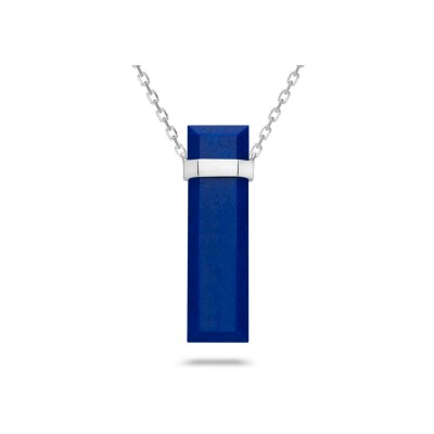 Necklace Heavenly Meteor in platinum and lapis lazuli, XL
