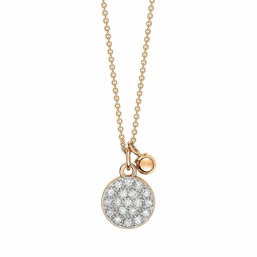 Ginette NY MINI EVER necklace, rose gold and diamond
