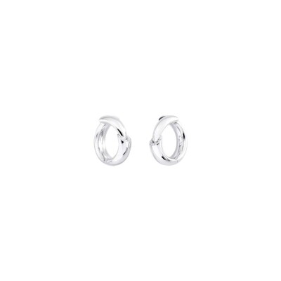 Boucles d'oreilles Vhernier Calla The One en or blanc et diamants